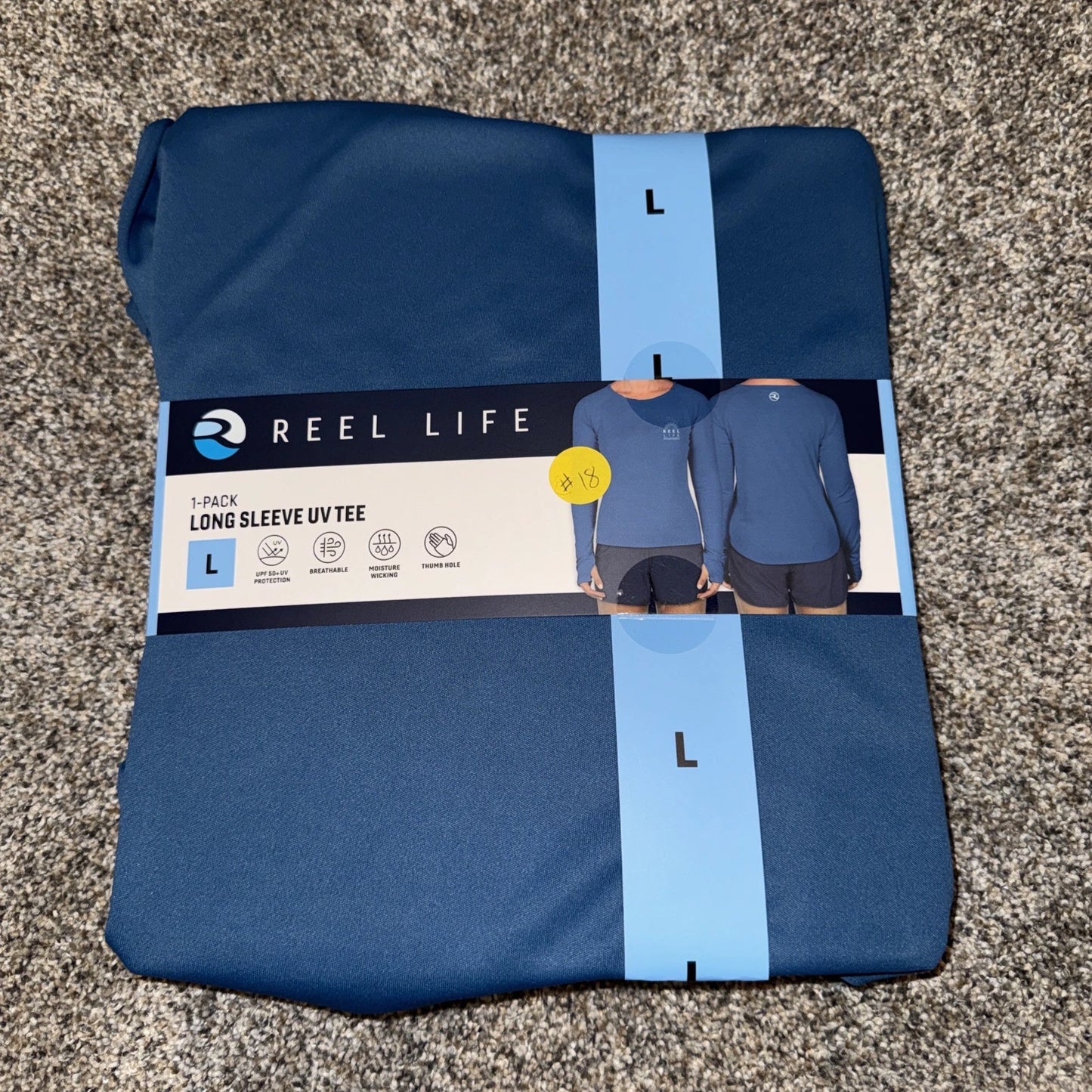 Women’s Large- Reel Life - Long Sleeve UV Tee Blue