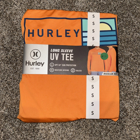 Men’s Small- Hurley Long Sleeve UV Tee Orange