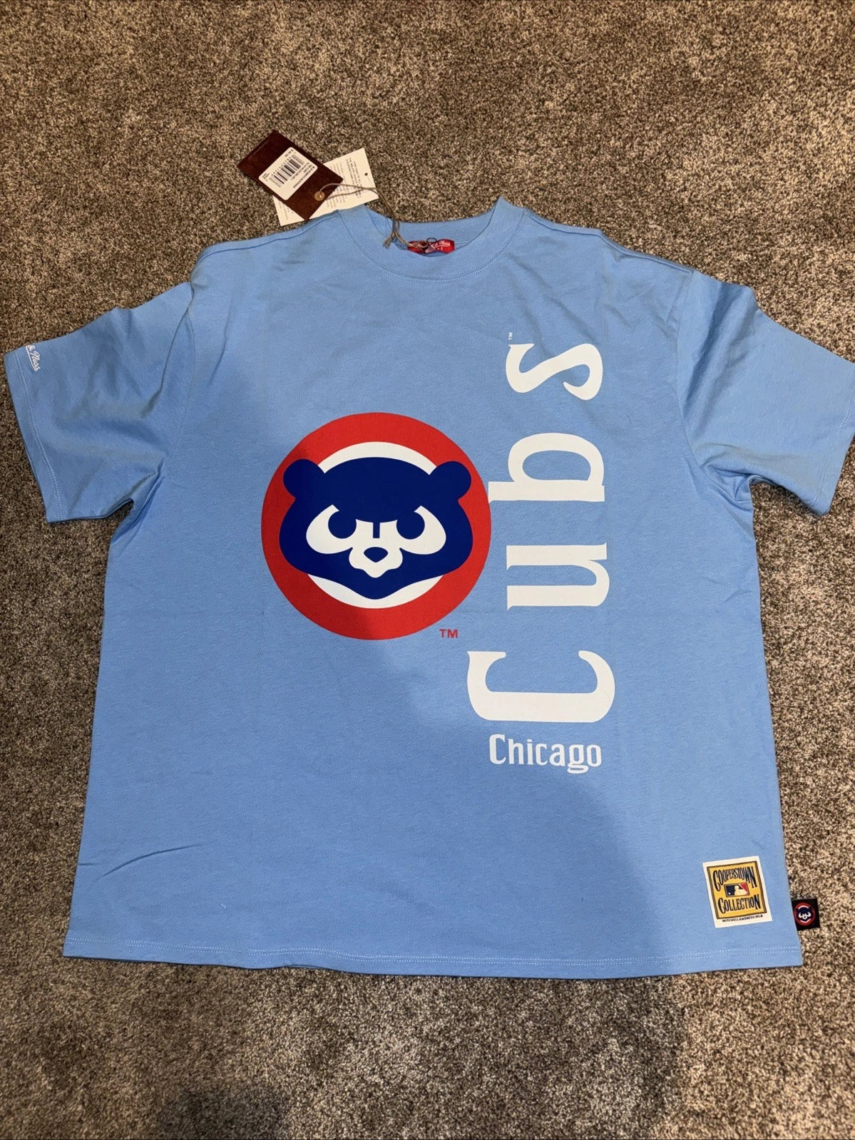 Mitchell & Ness Chicago Cubs T Shirt Blue- Size Large Men’s