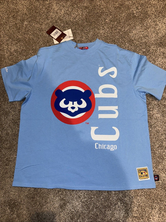Mitchell & Ness Chicago Cubs T Shirt Blue- Size Large Men’s