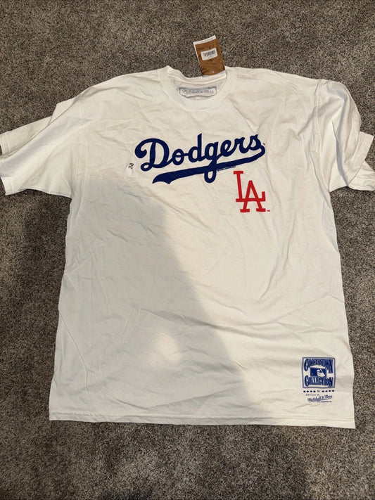 Mitchell & Ness LA Dodgers T Shirt White Size XL Men’s