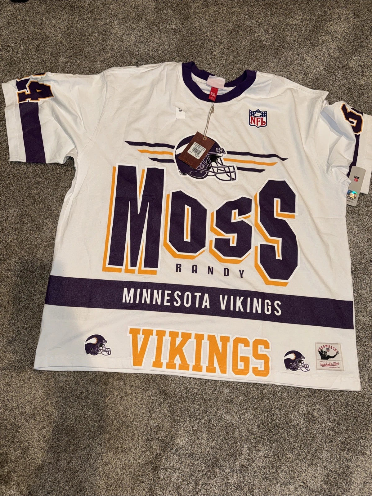 Size 3XL Men’s - Minnesota Vikings Randy Moss Shirt - Mitchell & Ness