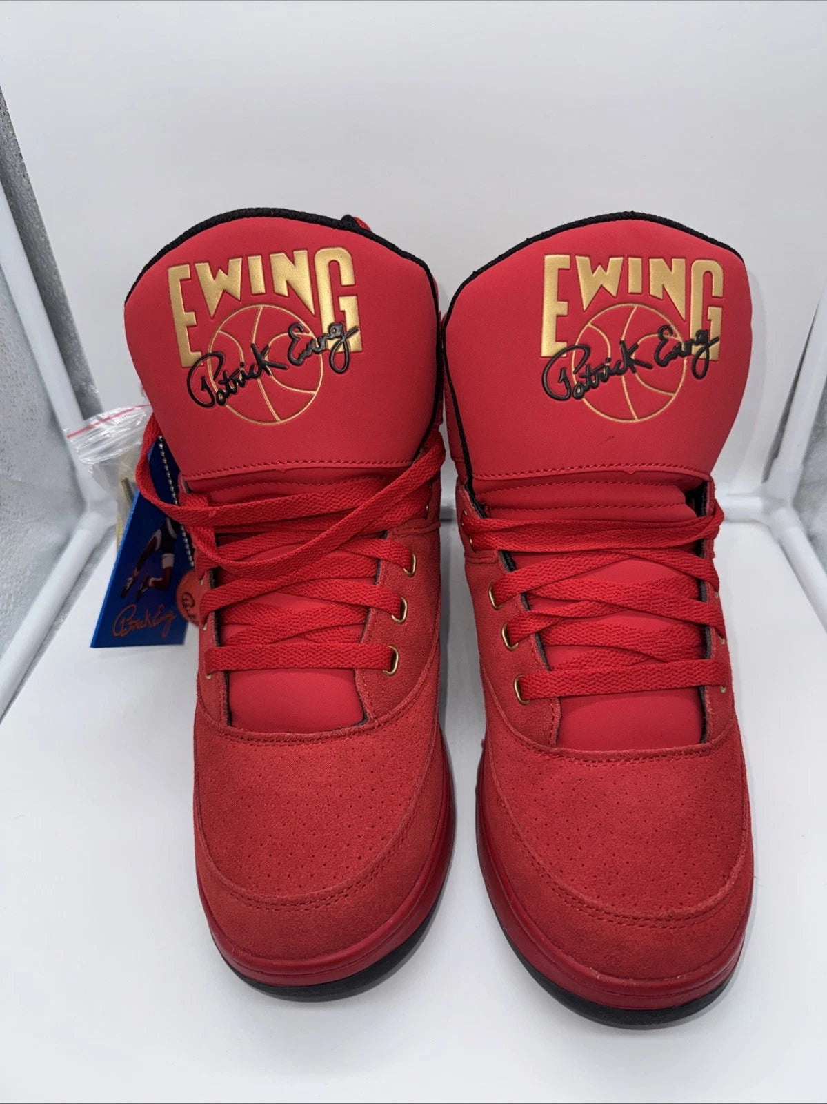 Size 9 Men’s- Ewing 33 Hi 10 Year Anniversary Patrick Ewing- Red