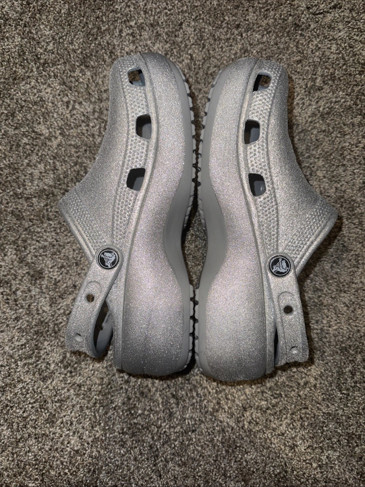 Size 8 Women’s Crocs Silver