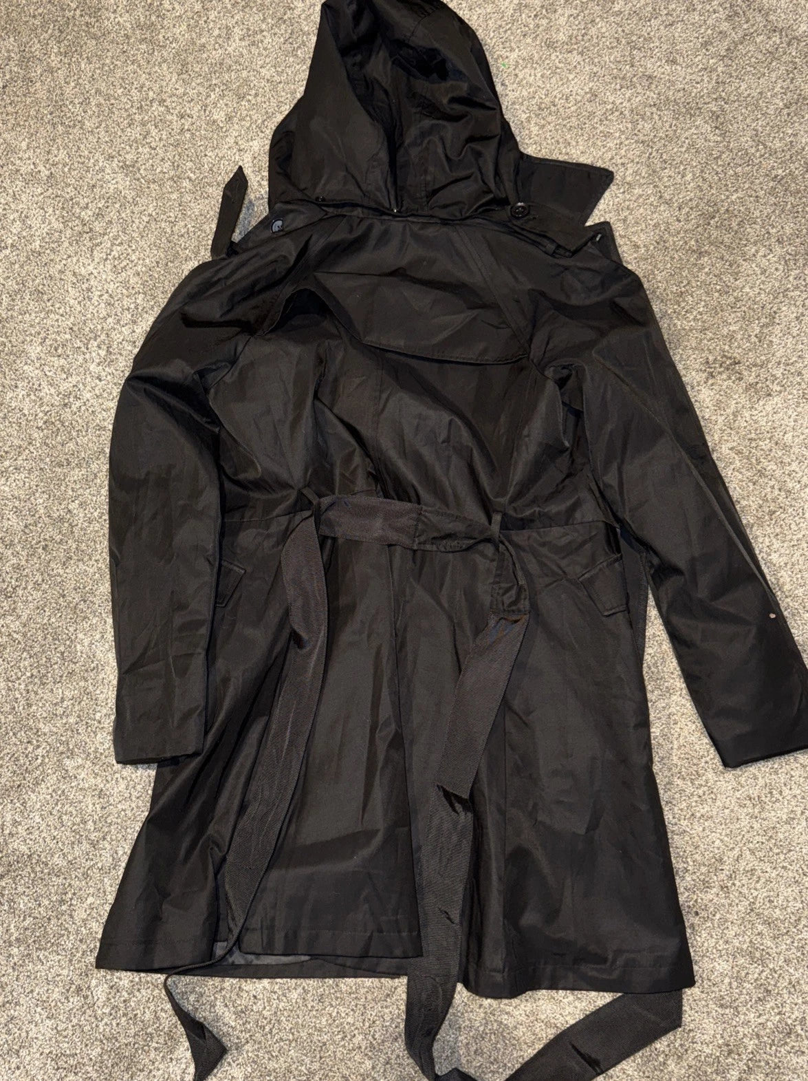 Women’s Medium- Kate Spade Black Belted Nylon Trench Coat