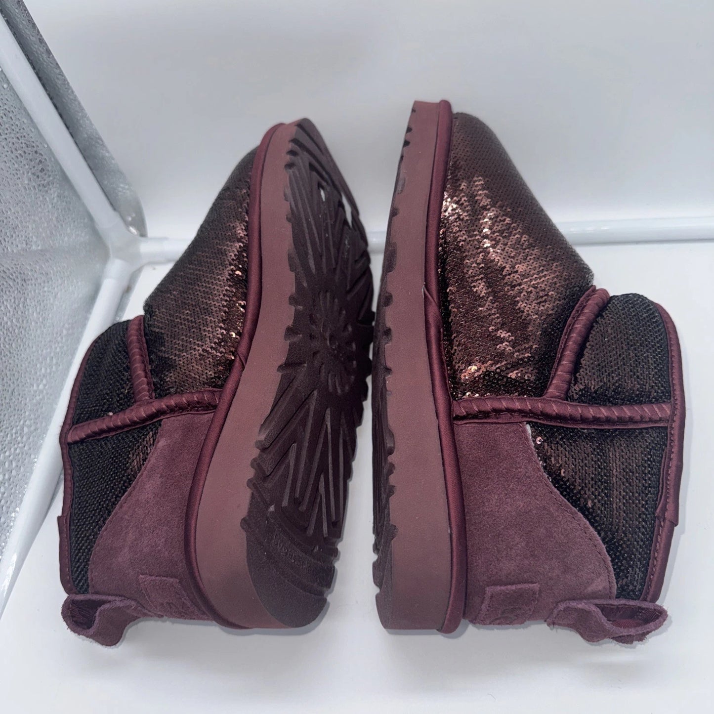 Size 7 Women’s UGG Classic Ultra Mini Boot Mirror Ball Wild Grape