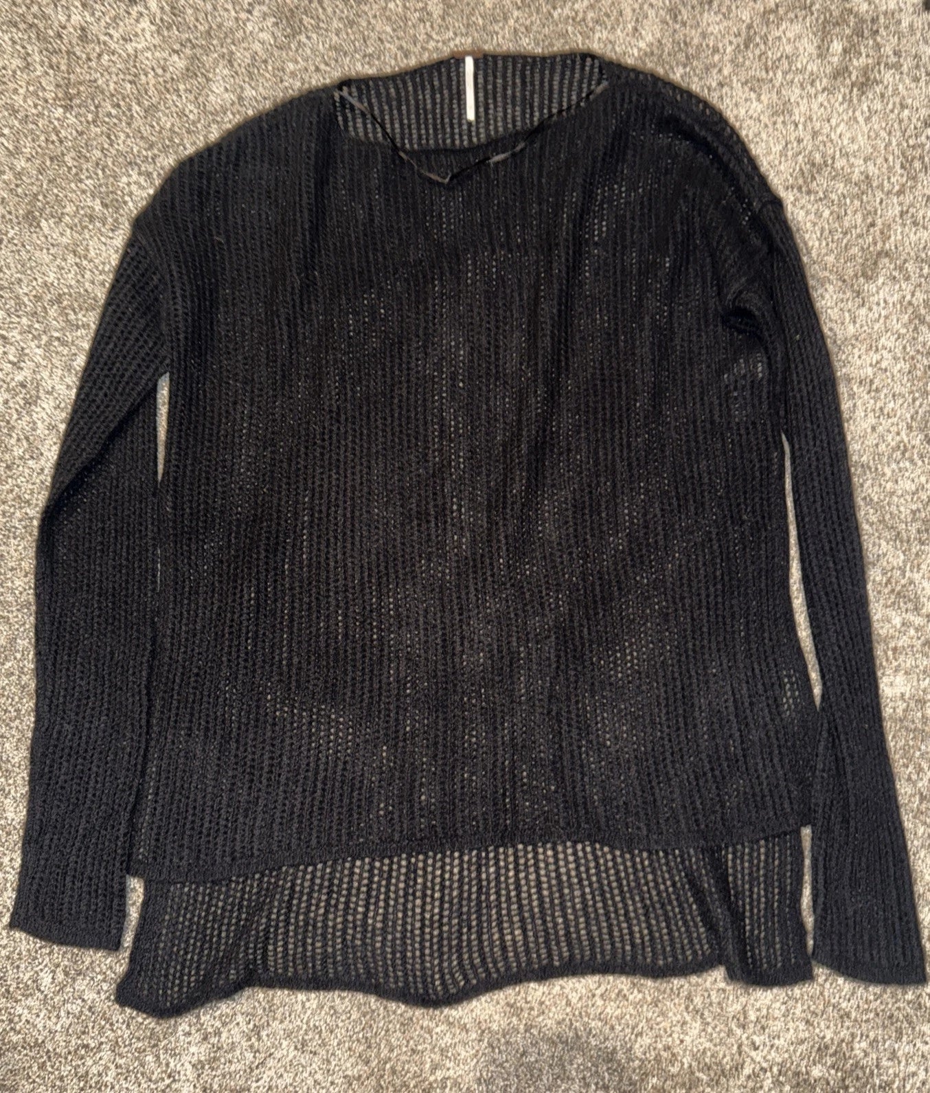 Women’s XS Free People Mesh Knit Top Black