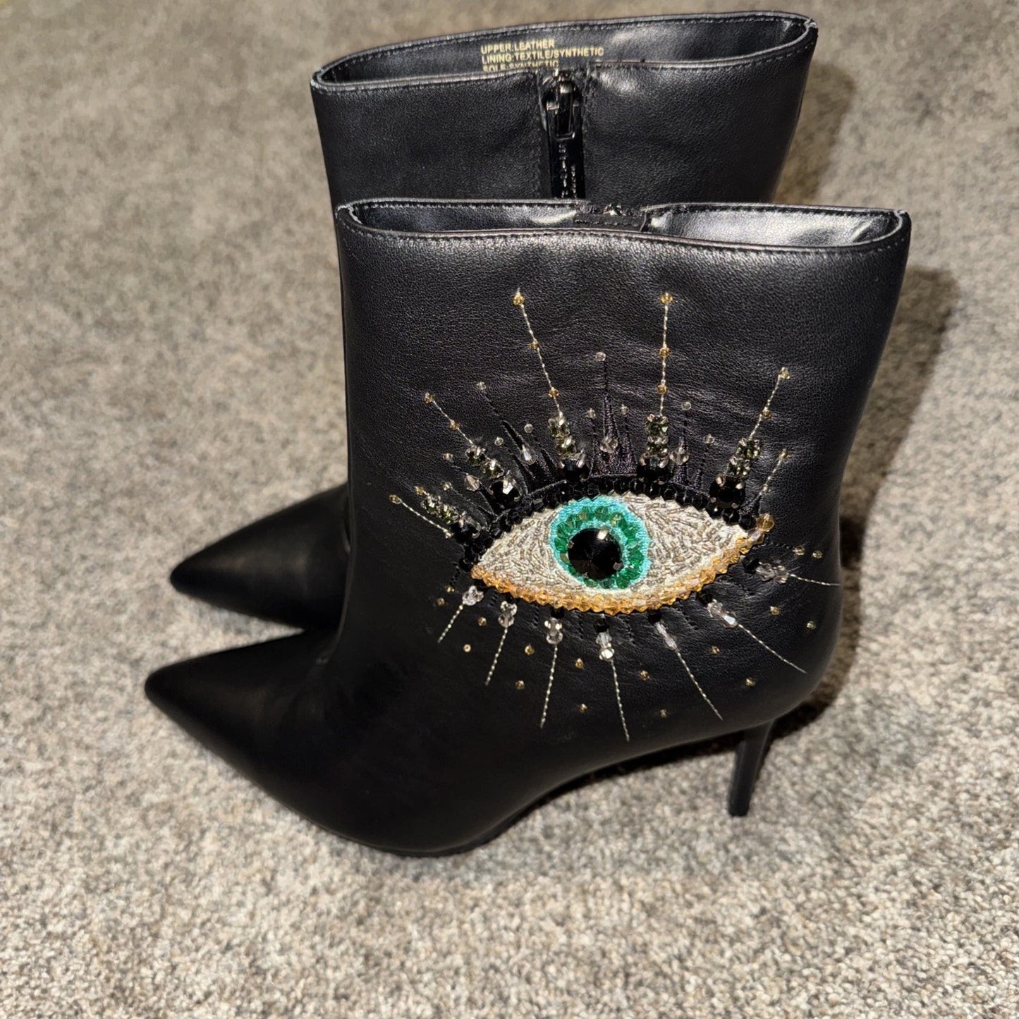 Size 37 Kurt Geiger London Belgravia Embellished Evil Eye black Boots