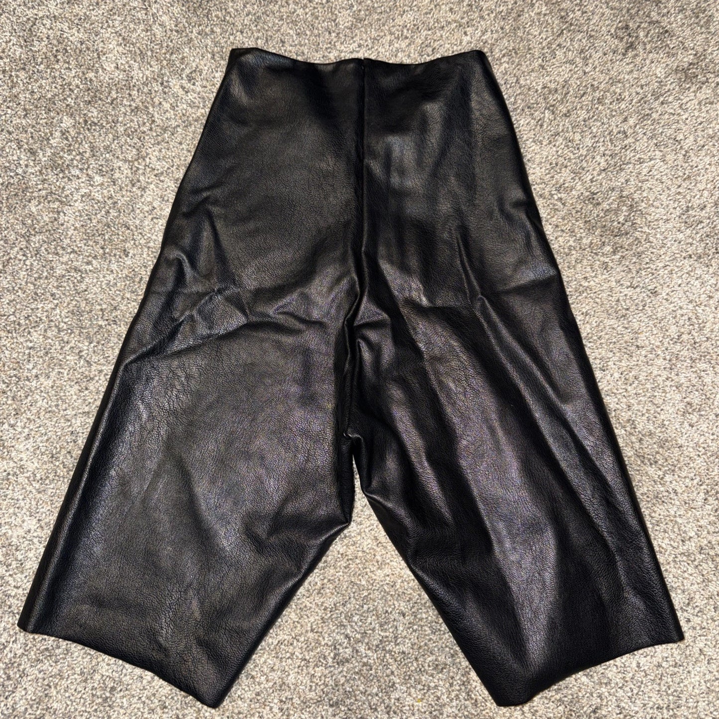 Women’s XS Commando Biker Shorts Faux Leather Black
