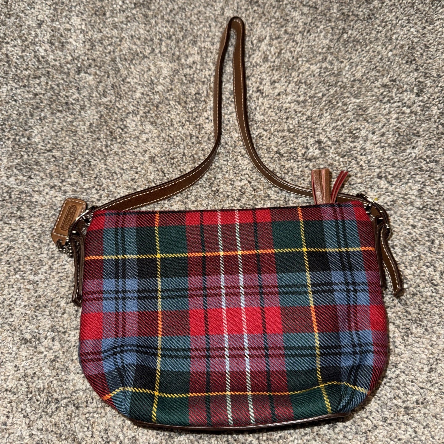 Coach Tartan Plaid Mini Shoulder Bag