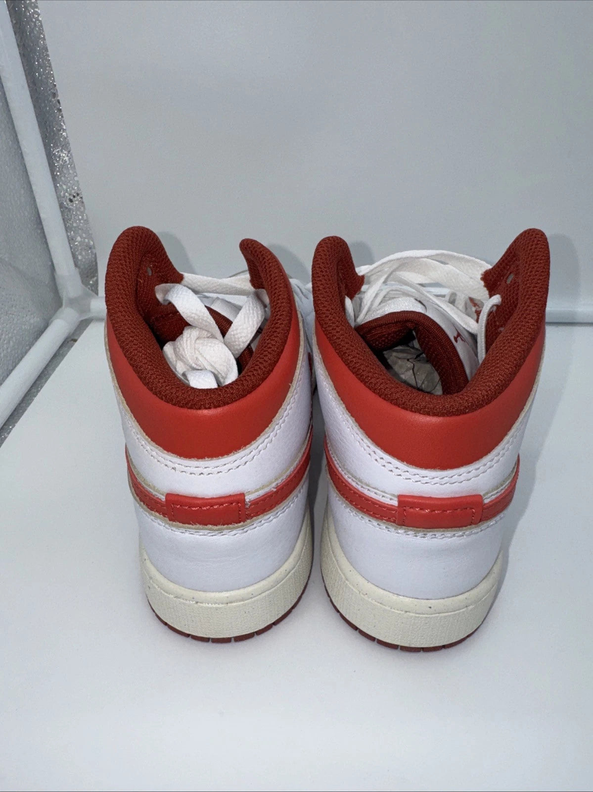 Size 4.5Y Jordan 1 Mid SE White Dune Red