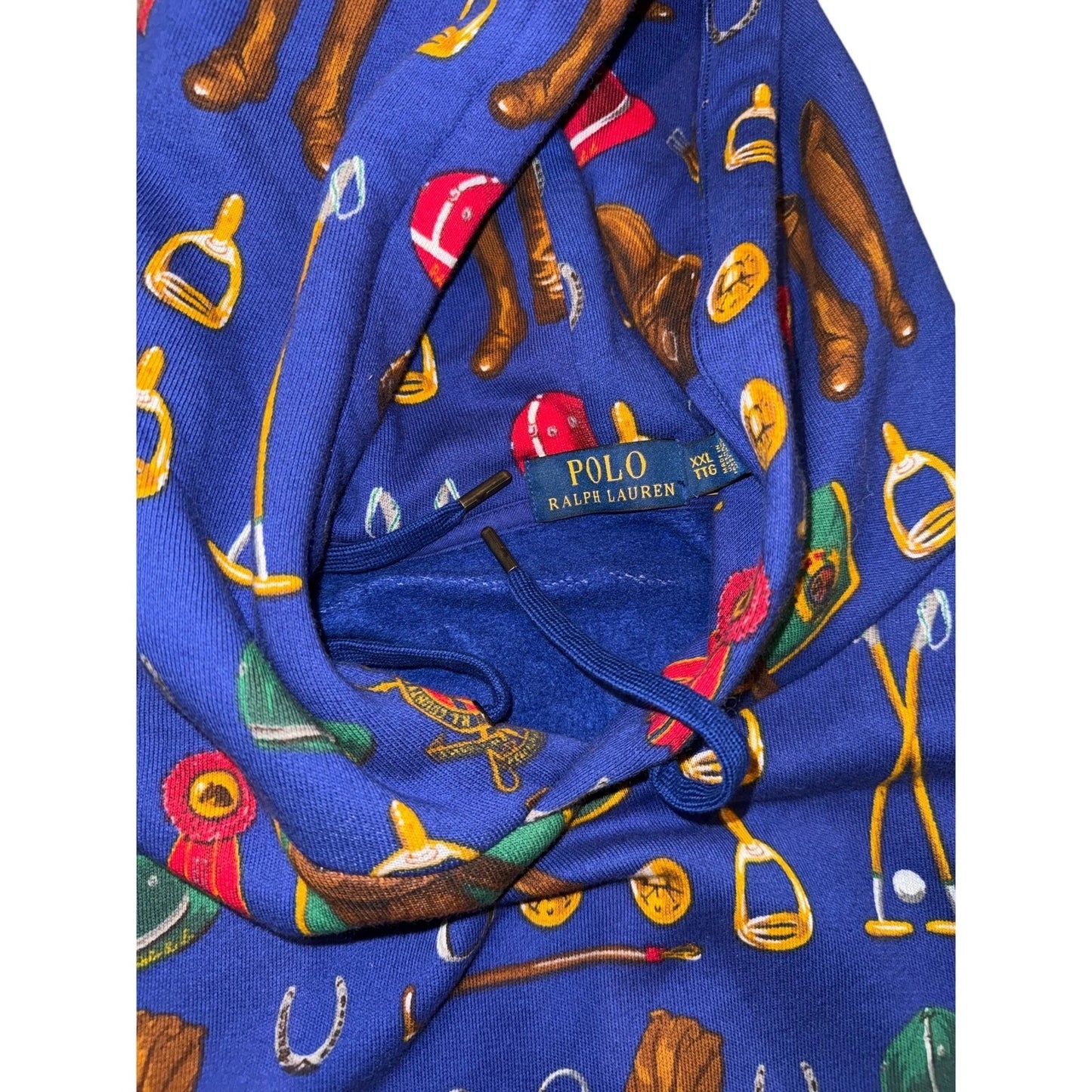 Men’s XXL - Polo Ralph Lauren Equestrian-Print Fleece Hoodie