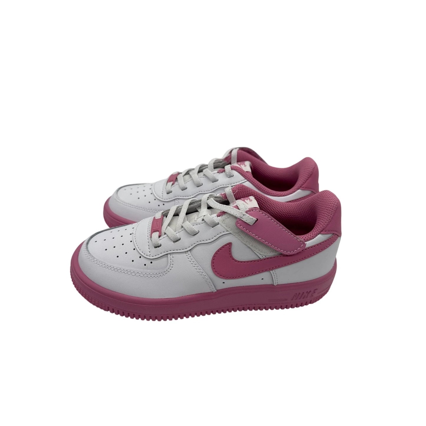 Size 2.5Y Nike Force 1 Low EasyOn- White Magic Flamingo