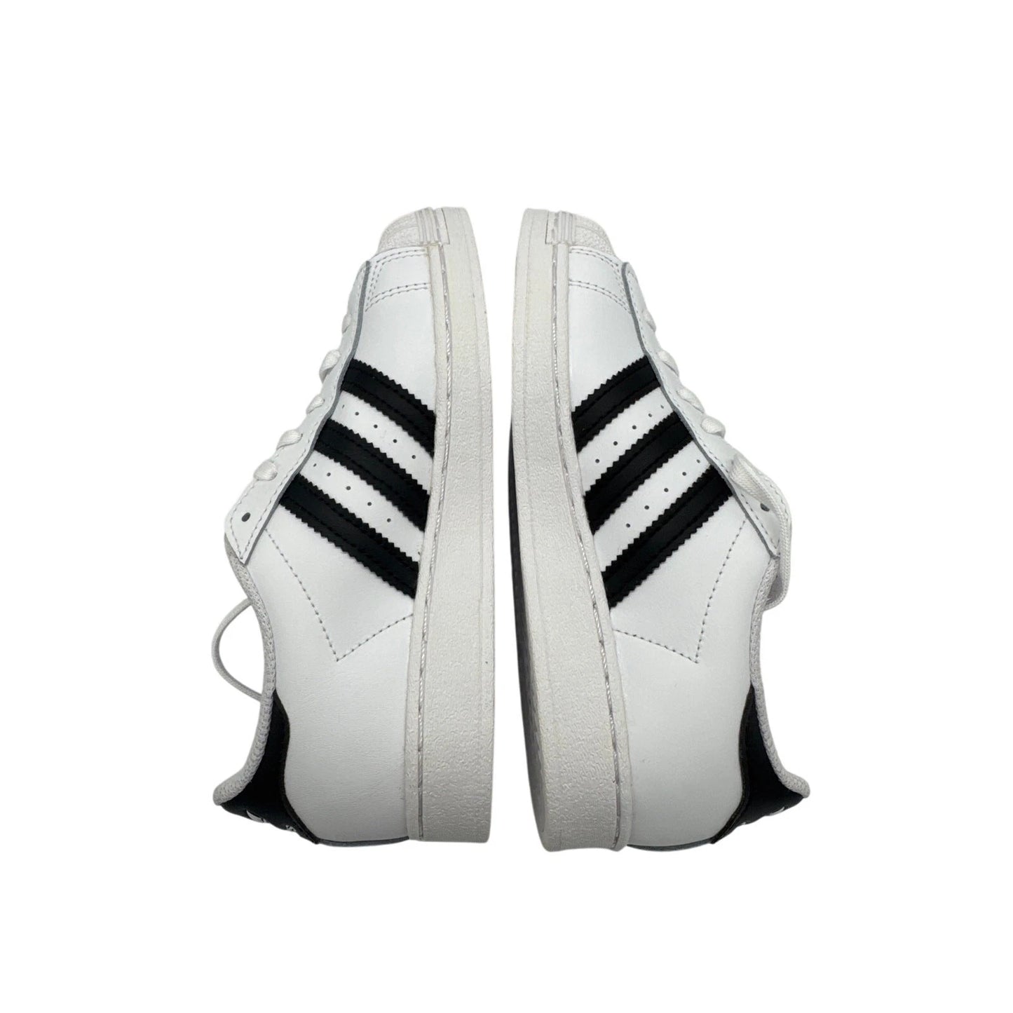 Size 1Y Adidas Superstar C- White/ Black