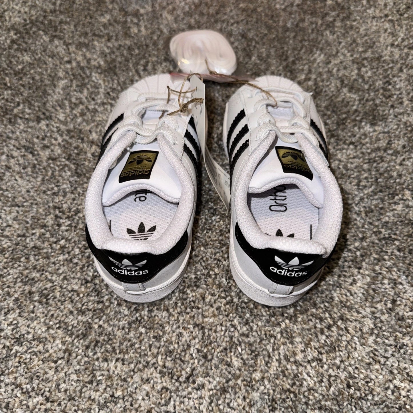 Adidas Superstar EL I (TD) Size 7C White Black