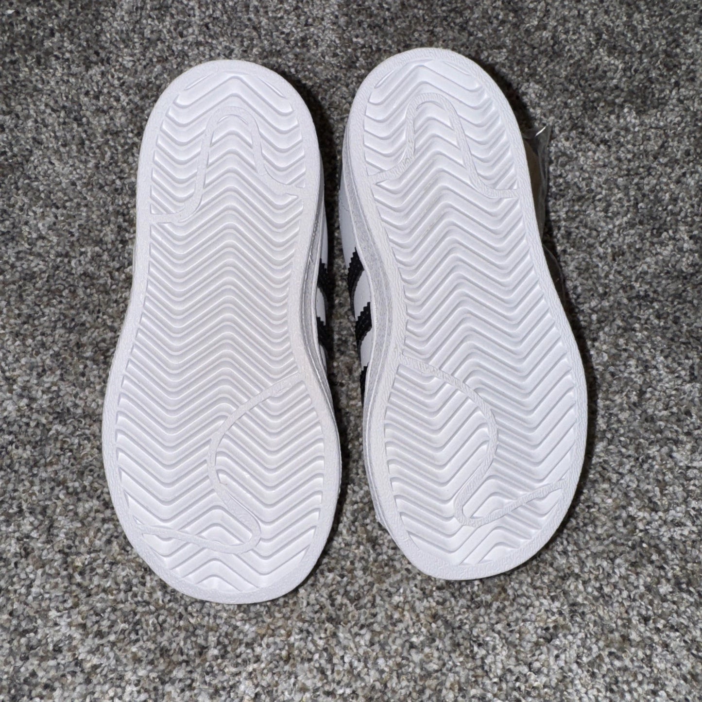 Adidas Superstar EL I (TD) Size 7C White Black