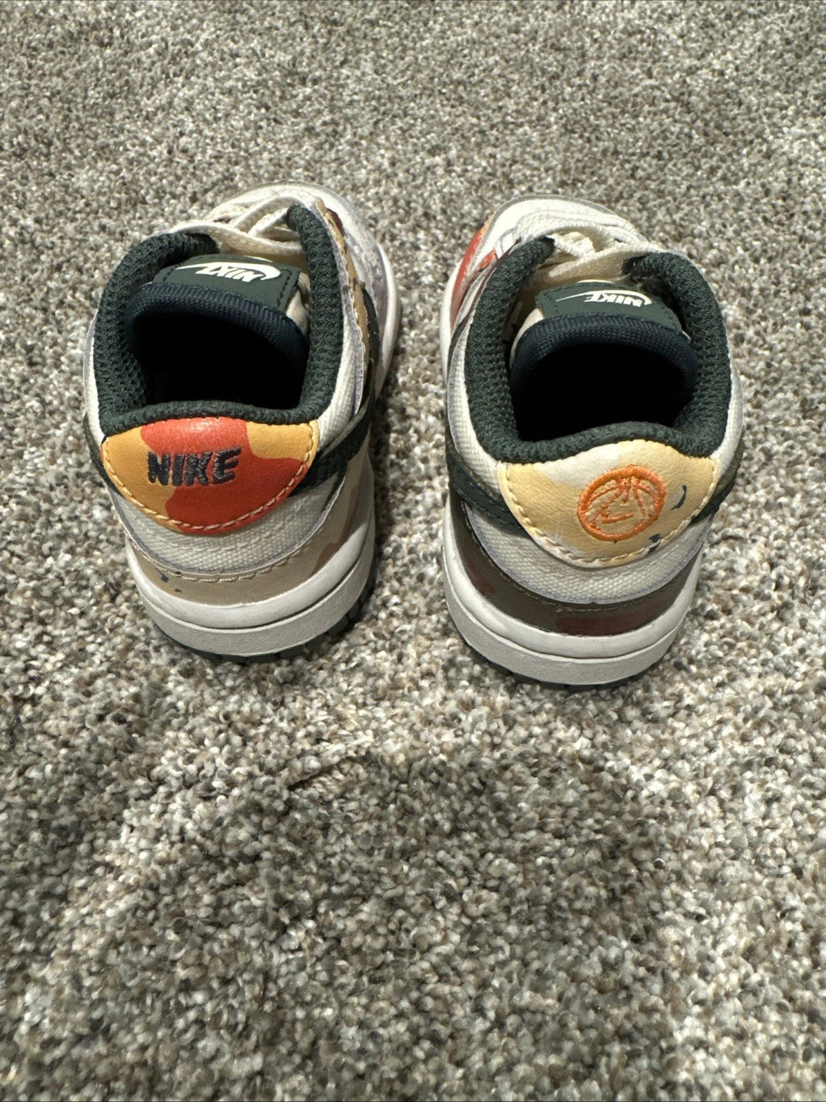 Nike Dunk Low Sail Multi-Camo (TD) Size 4C