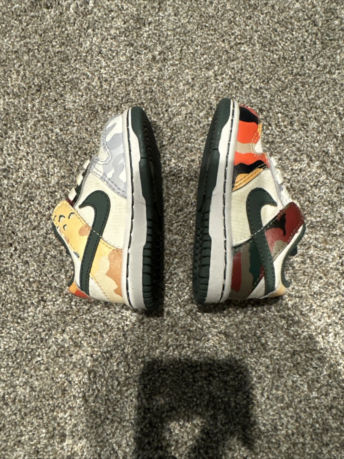 Nike Dunk Low Sail Multi-Camo (TD) Size 4C