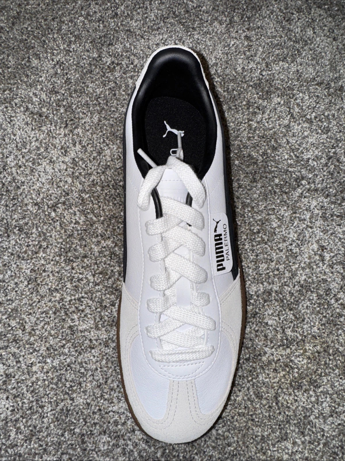 PUMA Palermo Leather White Black Gum Size 8.5