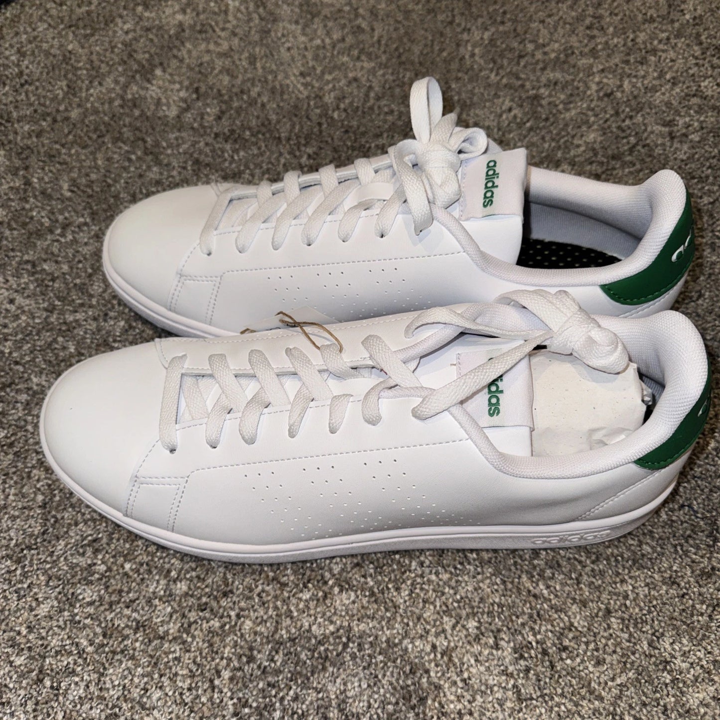 Size 11.5 Men’s- Adidas Advantage White Green