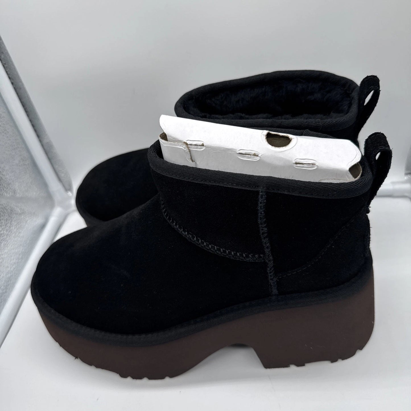 Size 8 Women’s UGG Classic Ultra Mini New Heights Boots Black