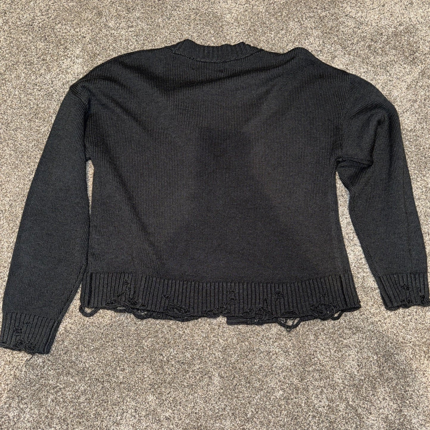 JORDAN Distressed Knit Streetwear Cardigan Sweater Size XS Women’s