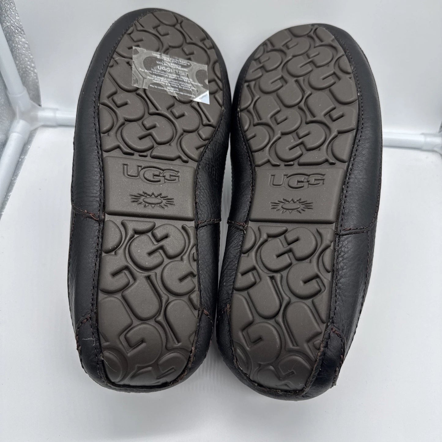 Size 8 Men’s UGG Ascot Leather Slipper Black