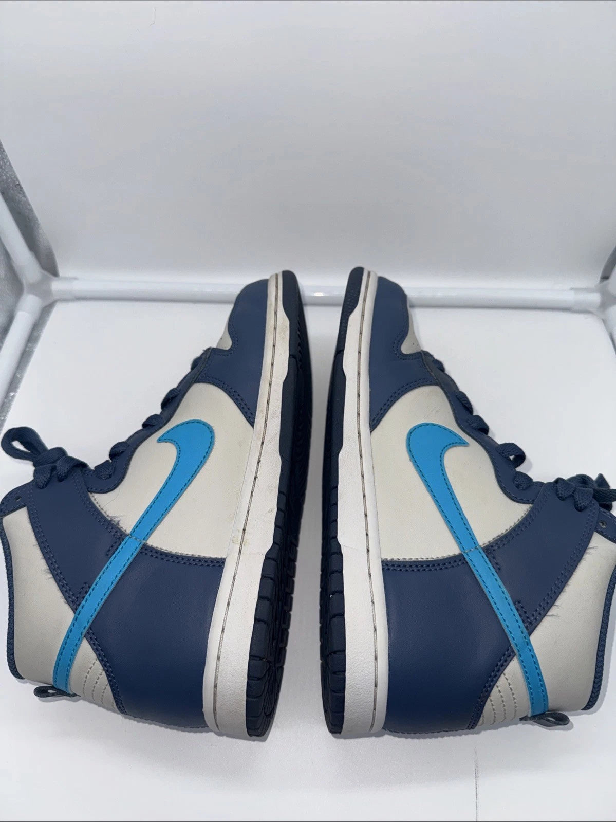 Size 3Y Nike Dunk High Blue- As Is- Purchased With A Cigarette Smell