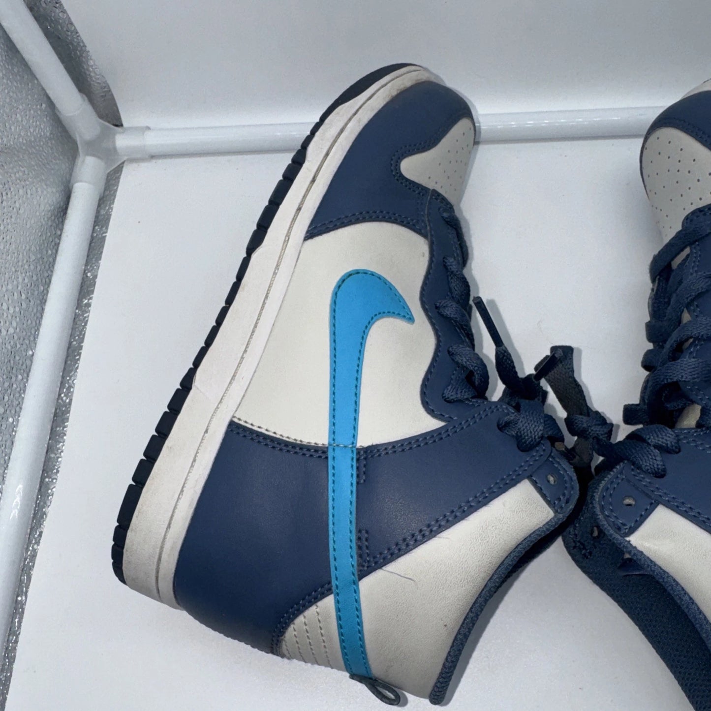 Size 3Y Nike Dunk High Blue- As Is- Purchased With A Cigarette Smell