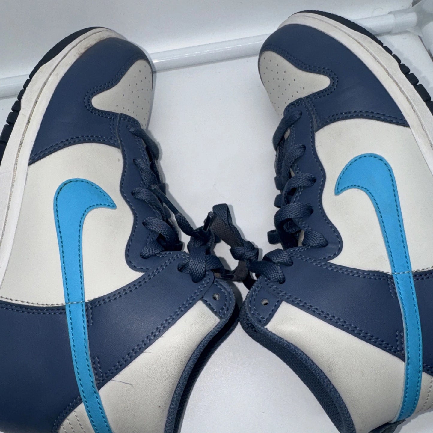 Size 3Y Nike Dunk High Blue- As Is- Purchased With A Cigarette Smell