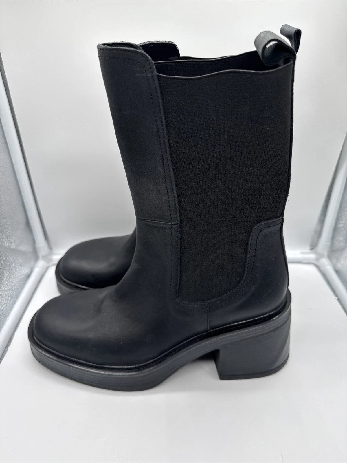 Size 40 Steve Madden Boots Black- Women’s
