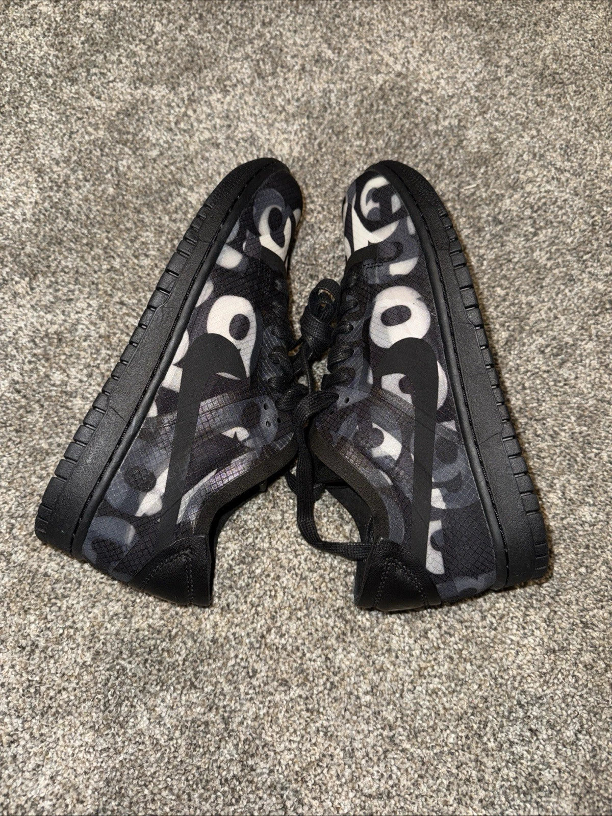 Size 7 Women’s - Comme des Garçons x Nike Dunk Low Monogram Print