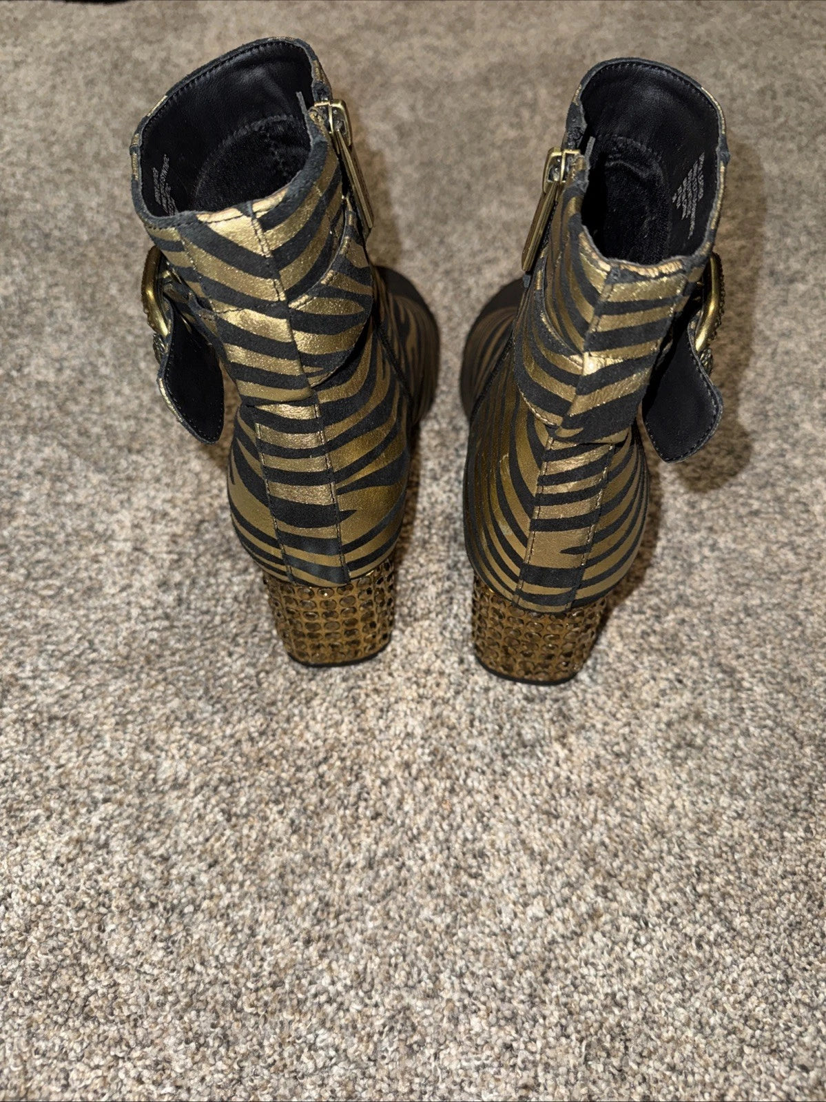Size 38 Women’s Kurt Geiger Ankle Boots Zebra