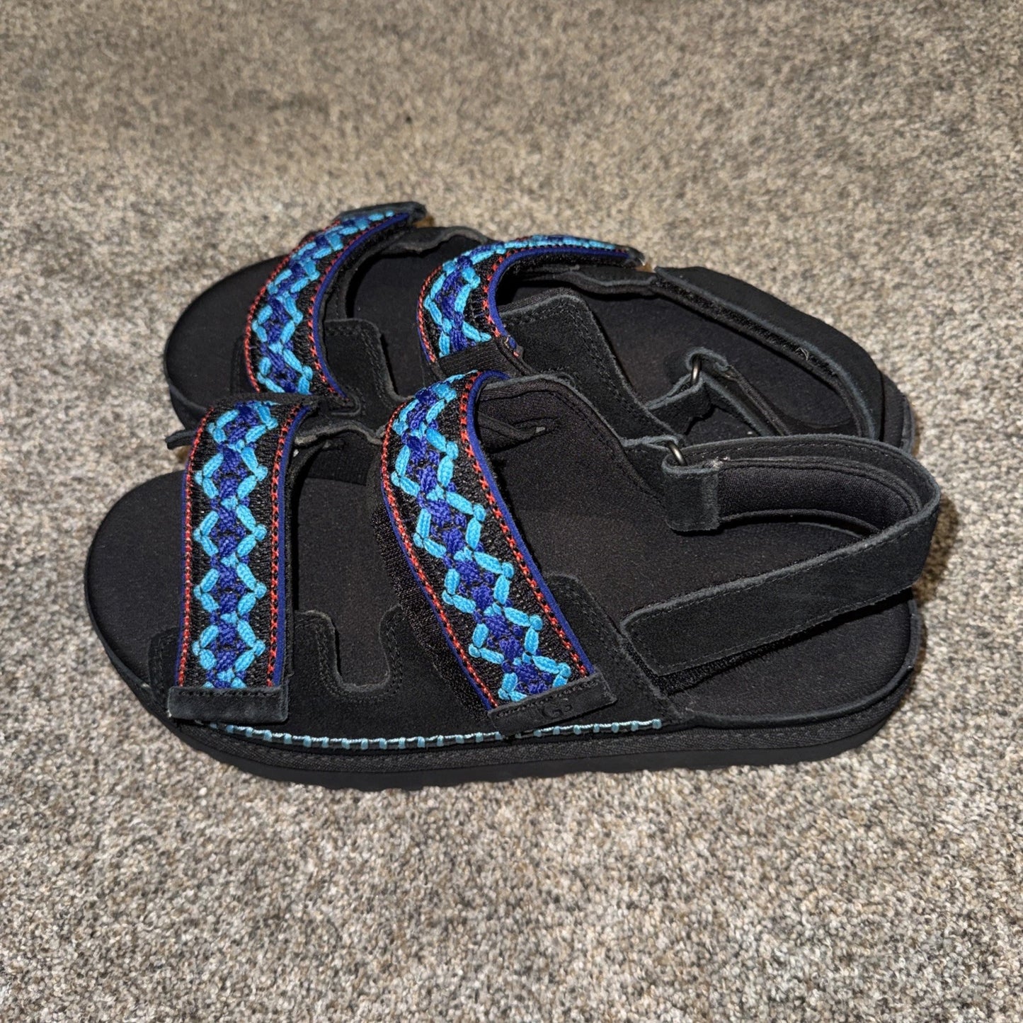 Size 12 Women’s UGG Golden star  Heritage Braid Sandal Black