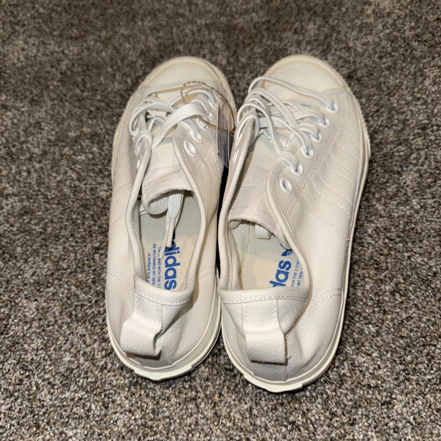 Size 8.5 Men’s- Adidas Nizza RF White