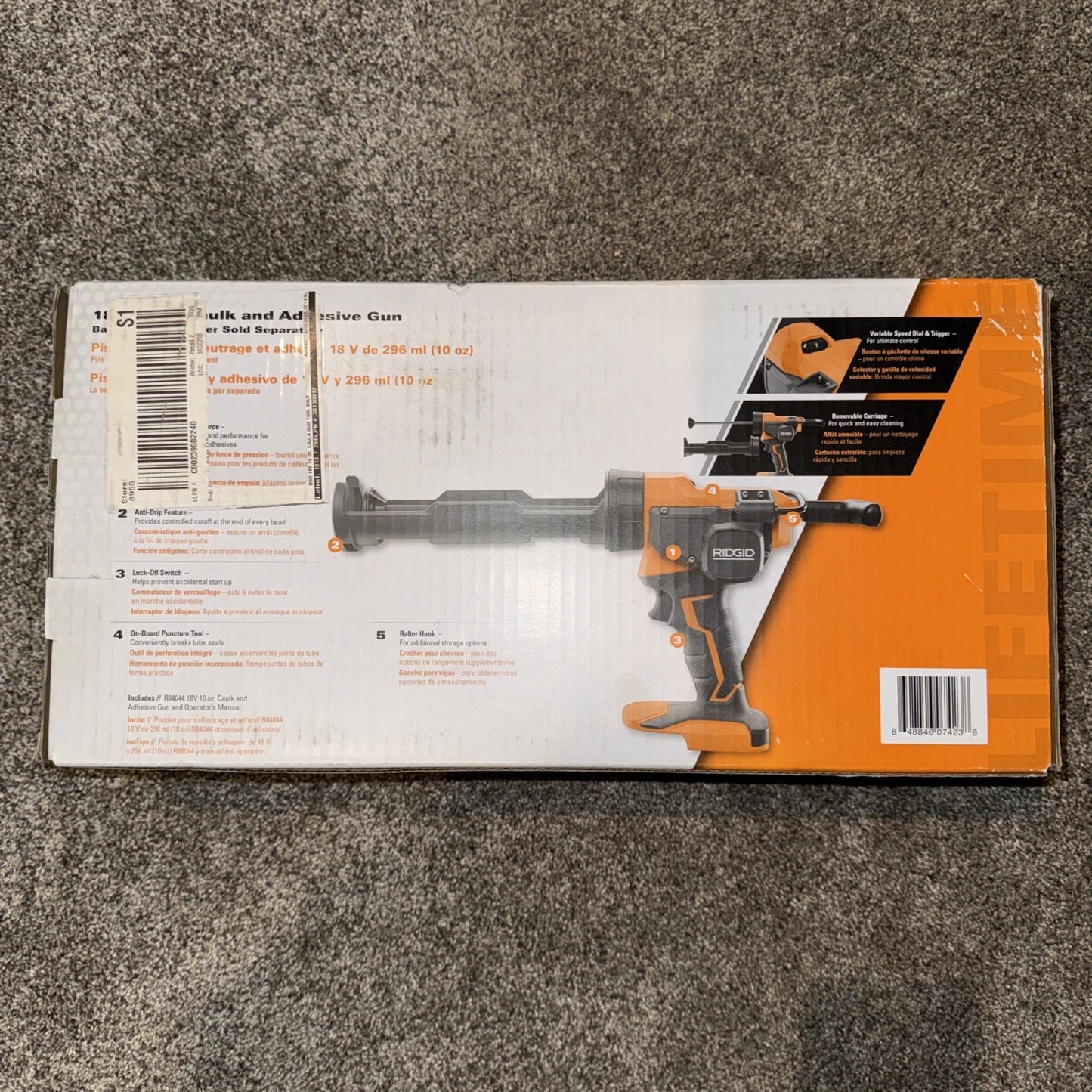 Ridgid 18V 10oz. Caulk And Adhesive Gun- Battery And Charger Sold Separately