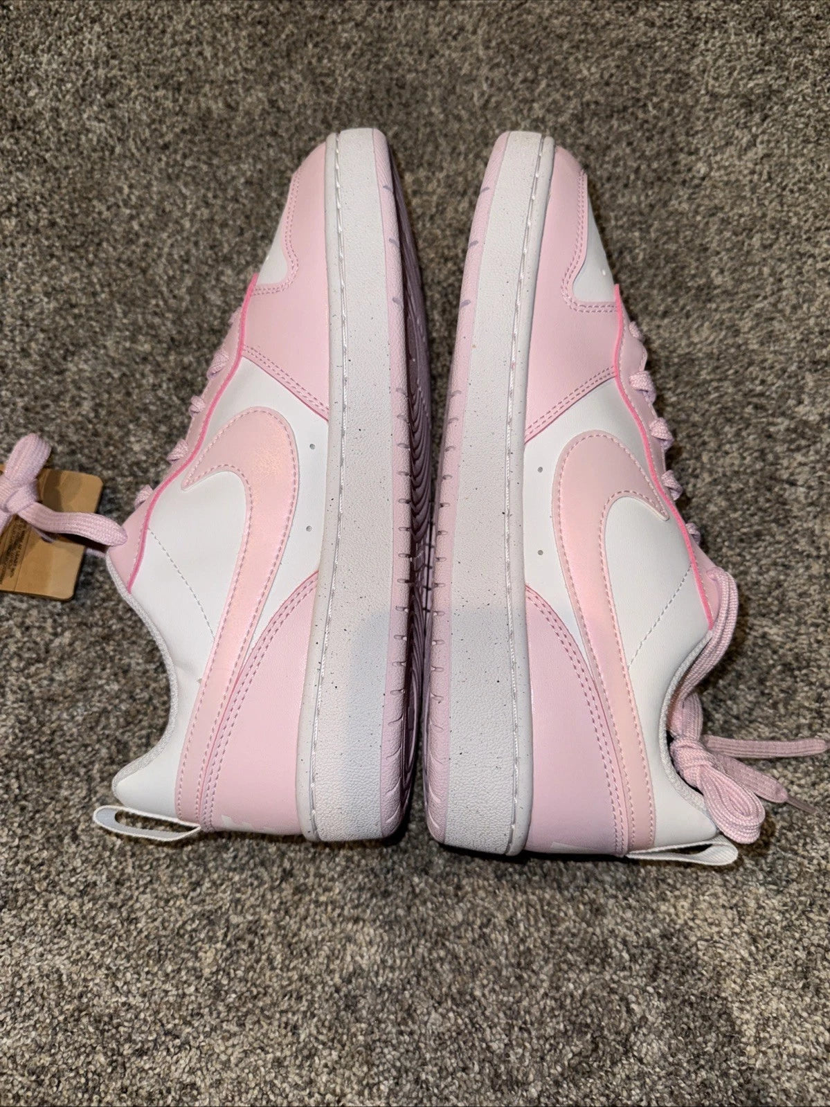 Size 7Y- Nike Court Borough Low Recraft  Pink Foam