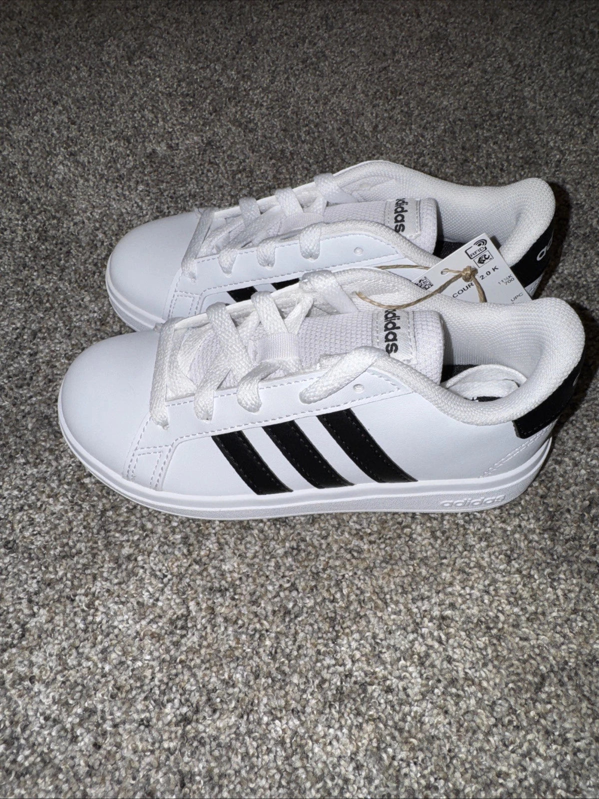 Size 12 Kids Adidas Grand Court 2.0 White