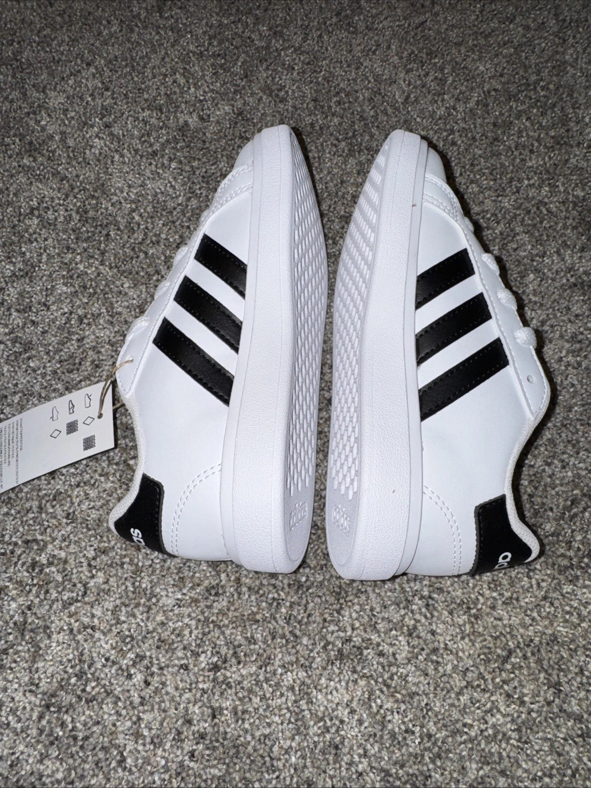 Size 12 Kids Adidas Grand Court 2.0 White