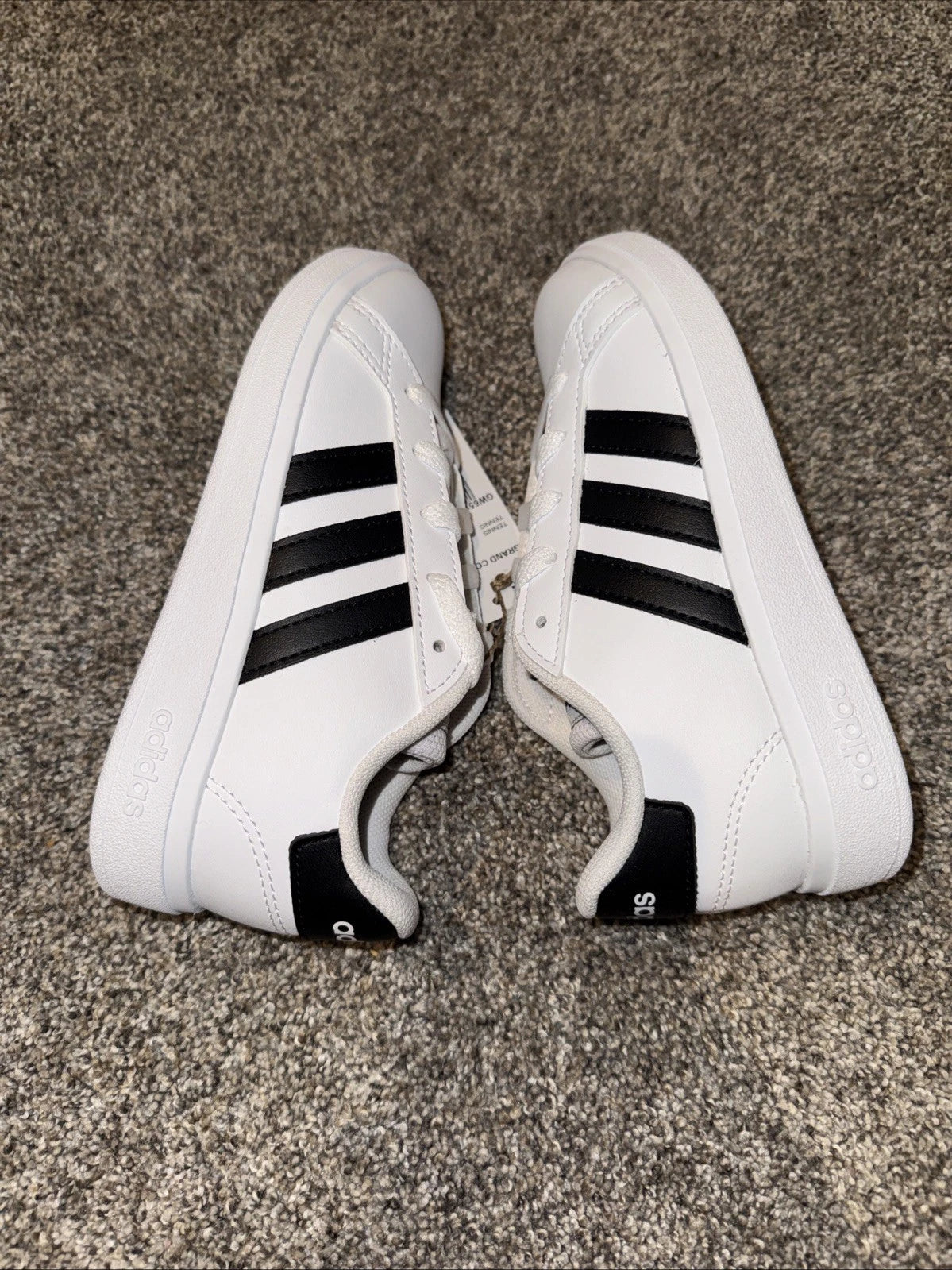 Size 12 Kids Adidas Grand Court 2.0 White