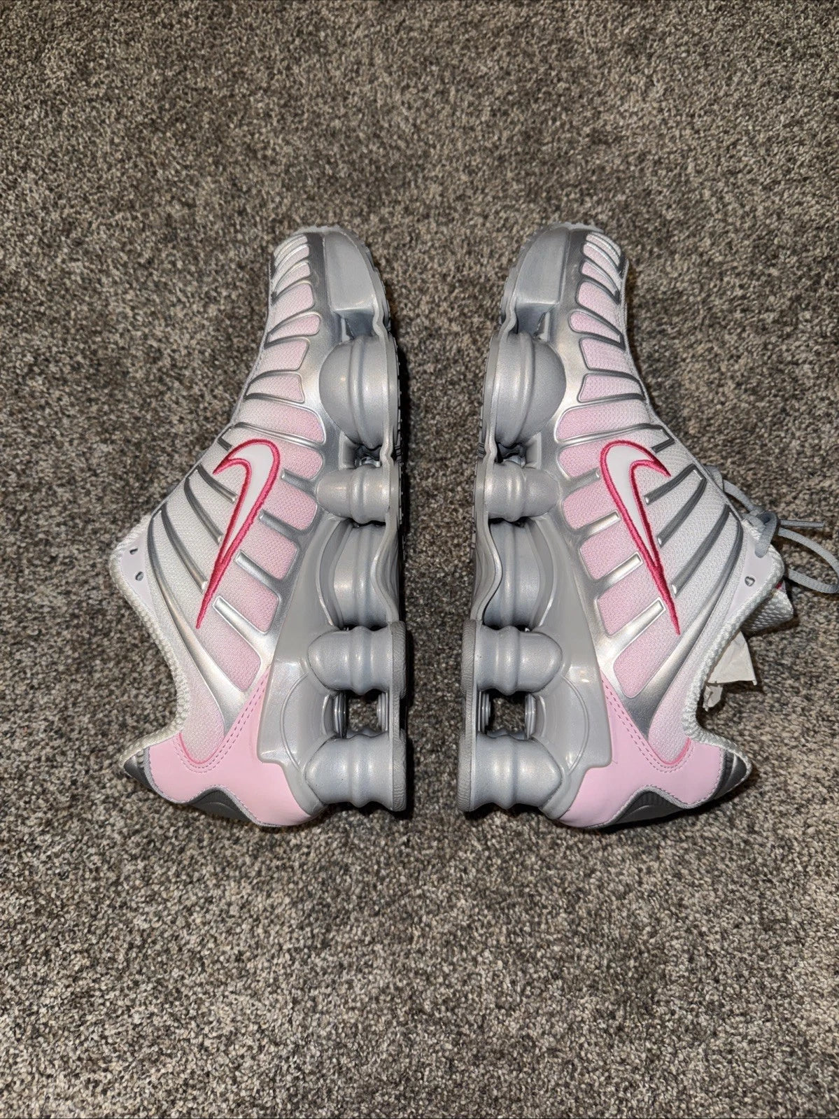 Size 6.5 Women’s - Nike Shox TL Metallic Platinum Pink Foam- No Box Lid