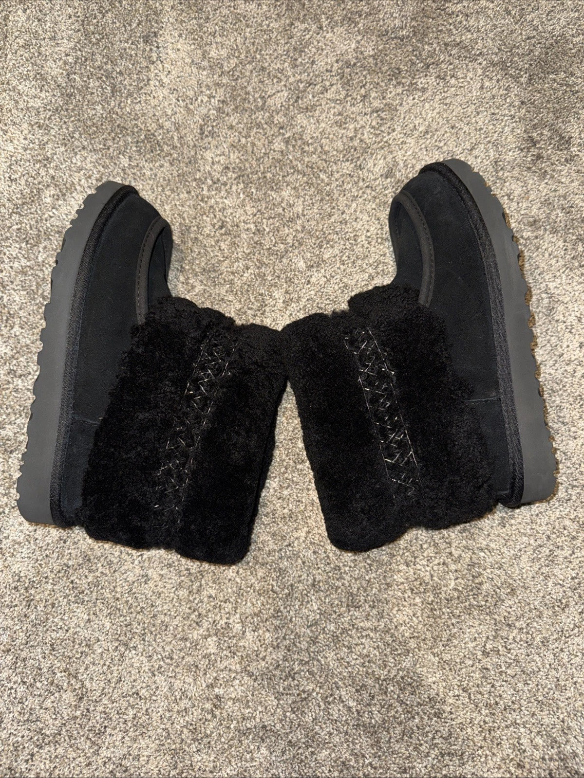 NEW WOMENS SIZE 8 BLACK UGG CLASSIC MINI BRAID SUEDE BOOTS 1148930
