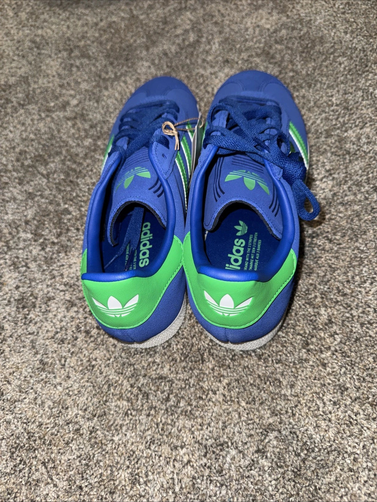 Size 8.5 Men’s- Adidas Gazelle Blue Green