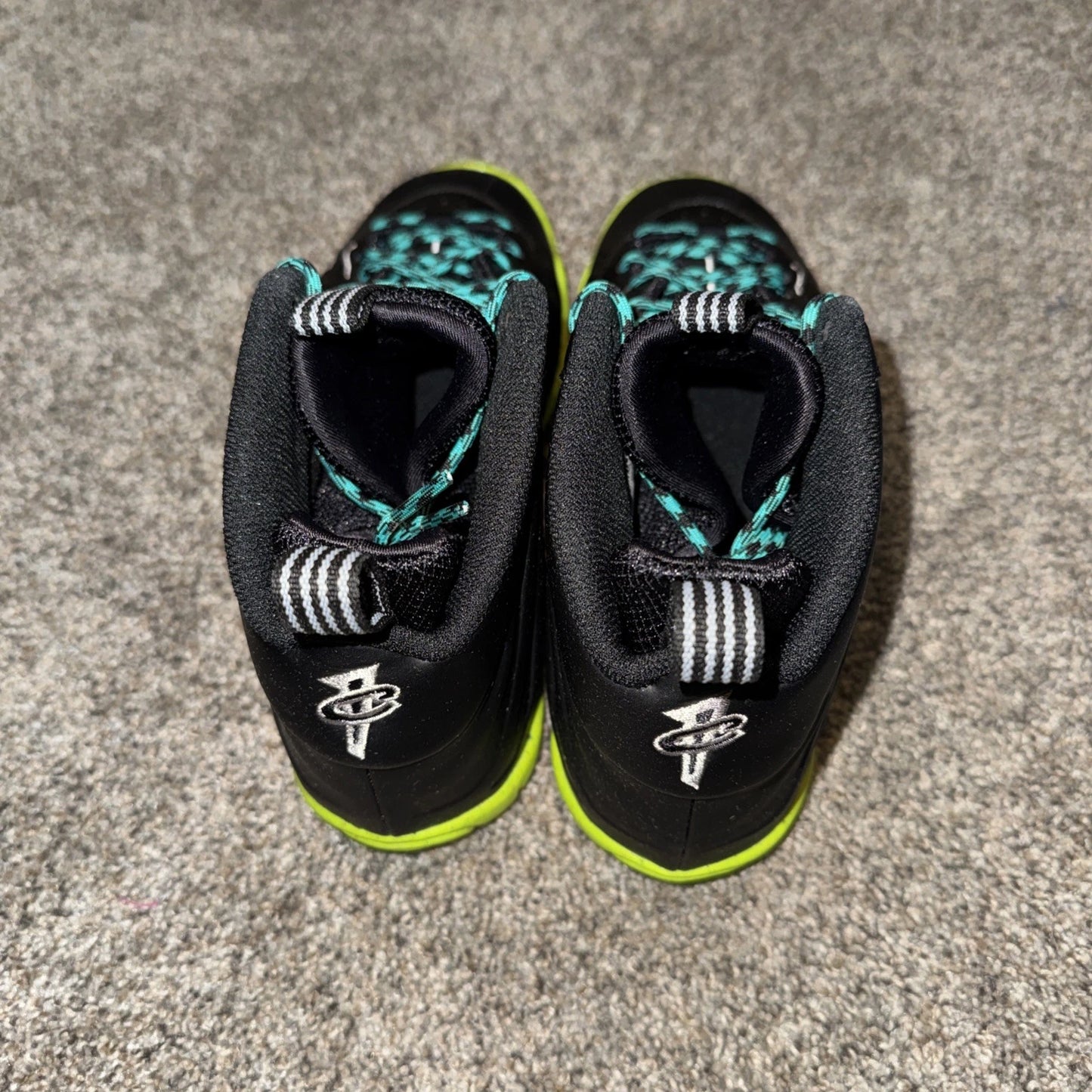 Size 5.5Y- Nike Little Posite One Black