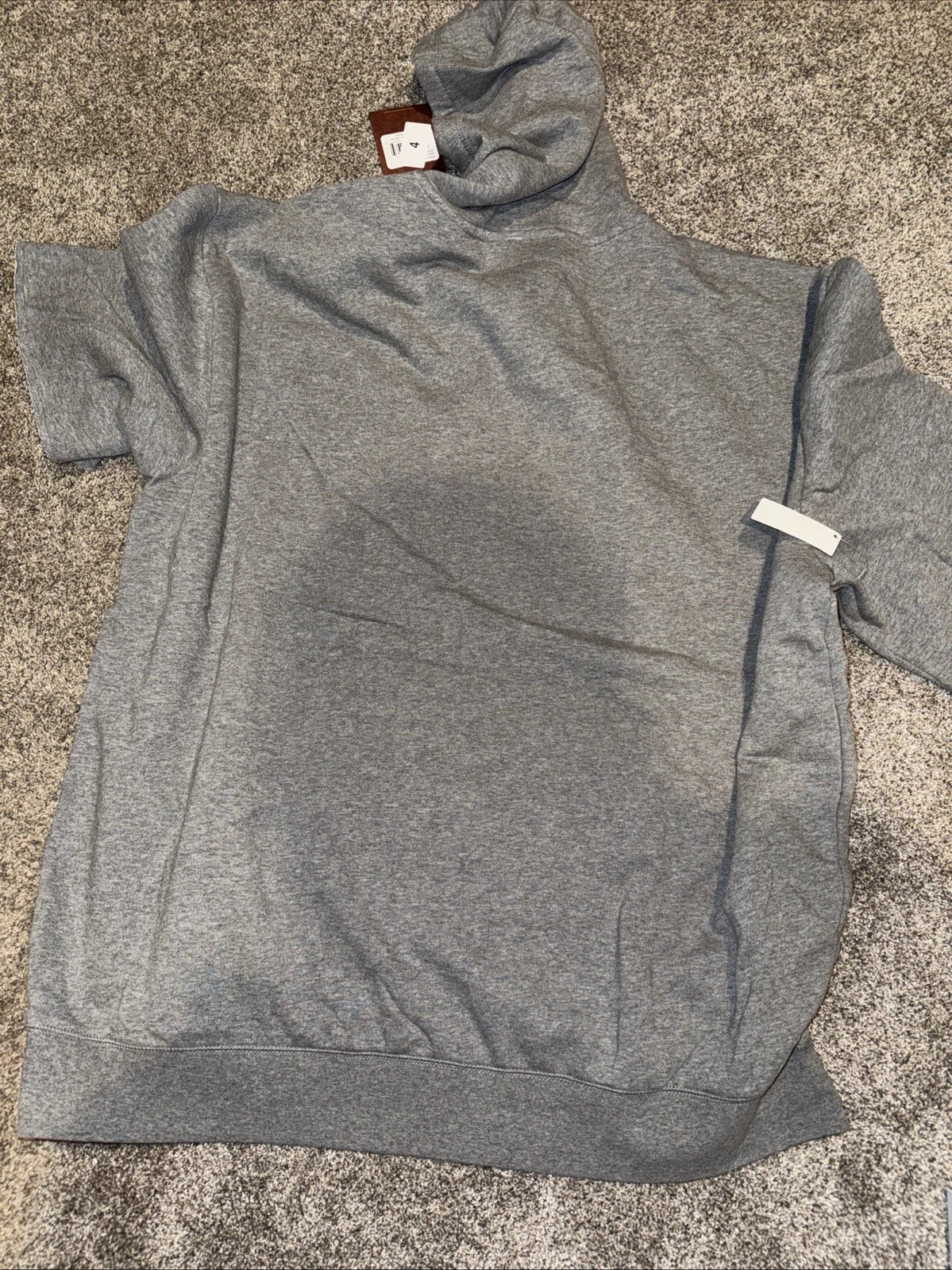 Jackson State University- Mitchell & Ness Grey Short Sleeve Hoodie Size 3XL