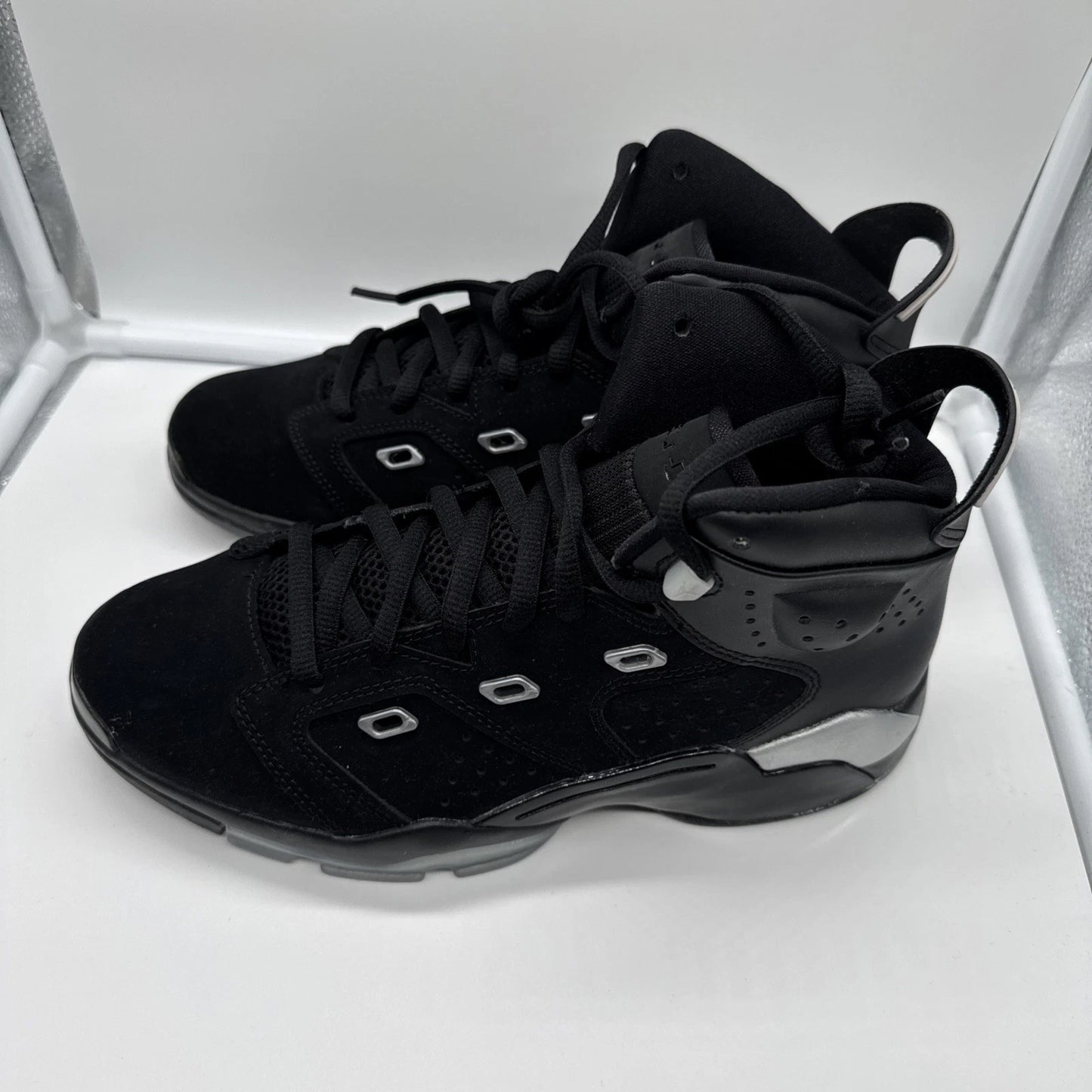 Size 7Y- Jordan 6-17-23 Black Metallic (GS)