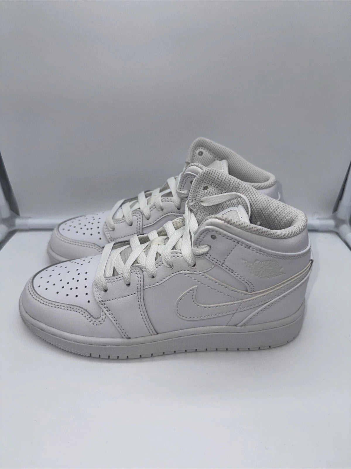 Size 3.5Y- Jordan 1 Mid Triple White