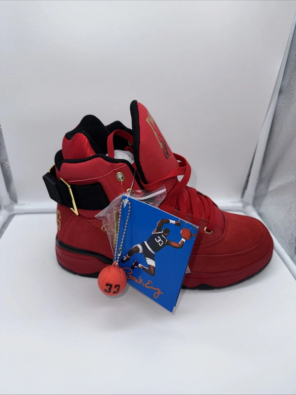 Size 9 Men’s- Ewing 33 Hi 10 Year Anniversary Patrick Ewing- Red