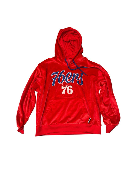 Women’s Small- Philadelphia 76ers Velour Hoodie- Red
