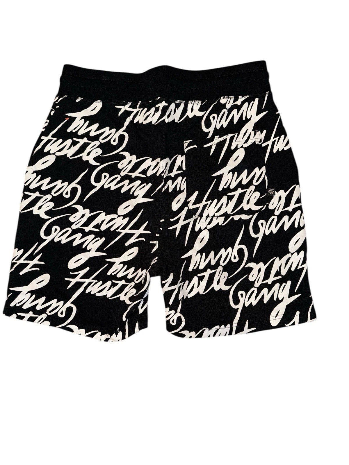 Men’s Large- Hustle Gang Shorts- Black/White